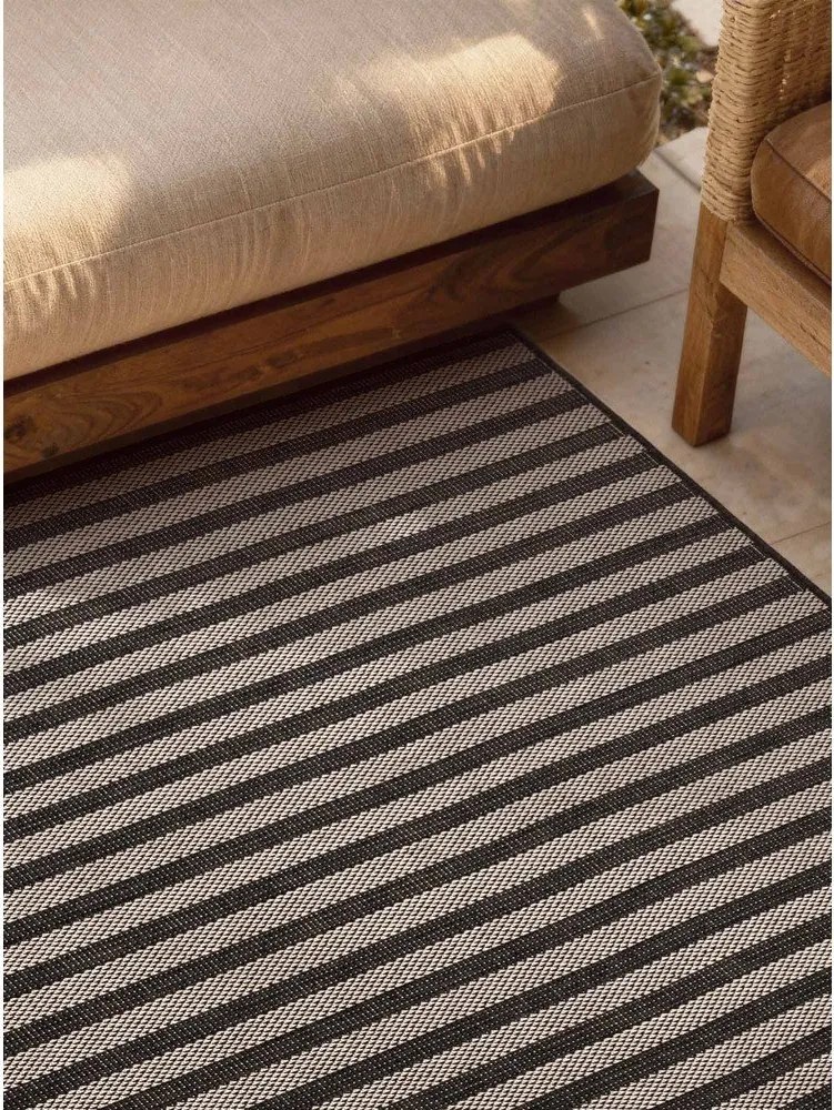 Tappeto da interno/esterno nero/color crema 160x230 cm Haringey Linley – Ted Baker