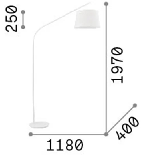 Piantana Industrial-Minimal Daddy Metallo Nero 1 Luce E27