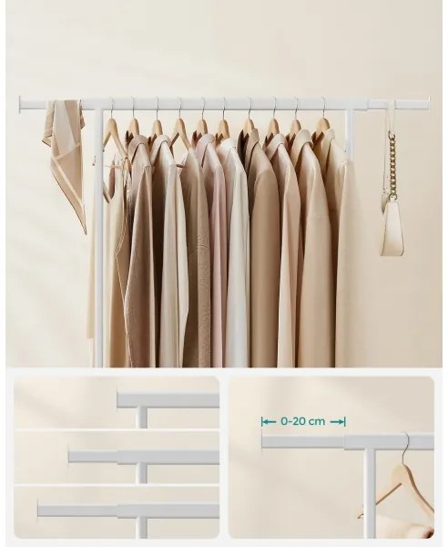 Appendiabiti mobile da terra LINEA, bianco