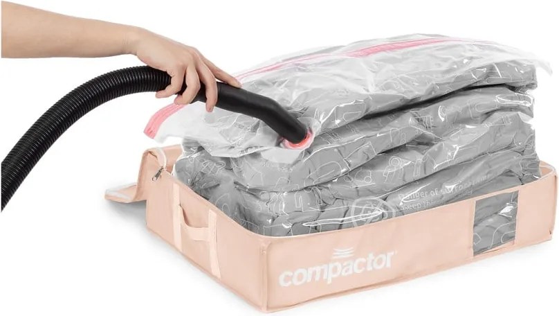 Set di organizer per sottoletto sottovuoto in plastica 3 pz 65x45x15,5 cm Pink Edition - Compactor