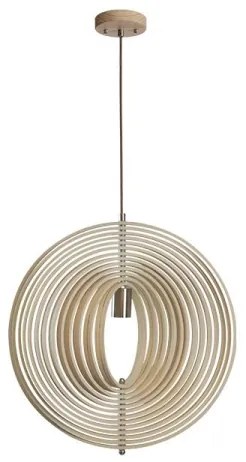 Lampadario in legno su cavo 1xE27/60W/230V Ø 43,5 cm massello/impiallacciato/faggio/legno di hevea
