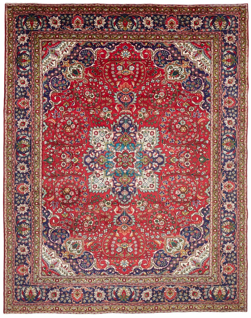 Tabriz Tappeto persiano 260x340 Rosso (Iran) Annodato A Mano