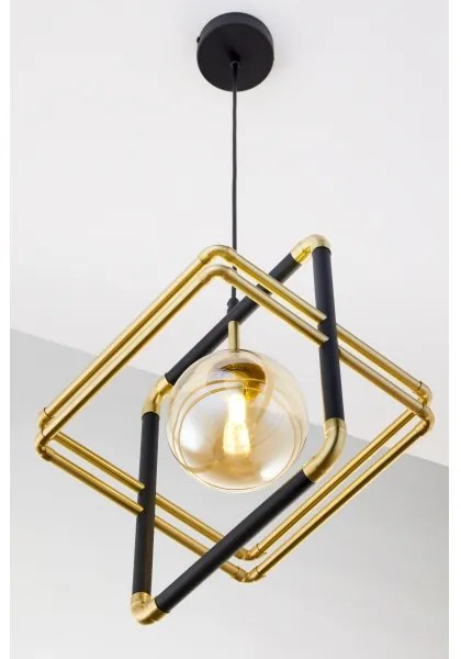 Jupiter 2025 - Lampadario a sospensione con filo FIORI 1xG9/10W/230V nero/oro/beige