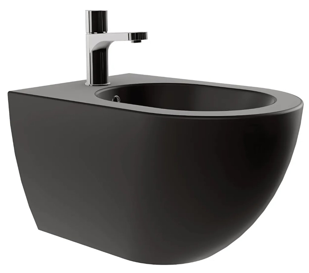 Bidet Sospeso Azzurra Ceramica "Comoda" Nero Opaco