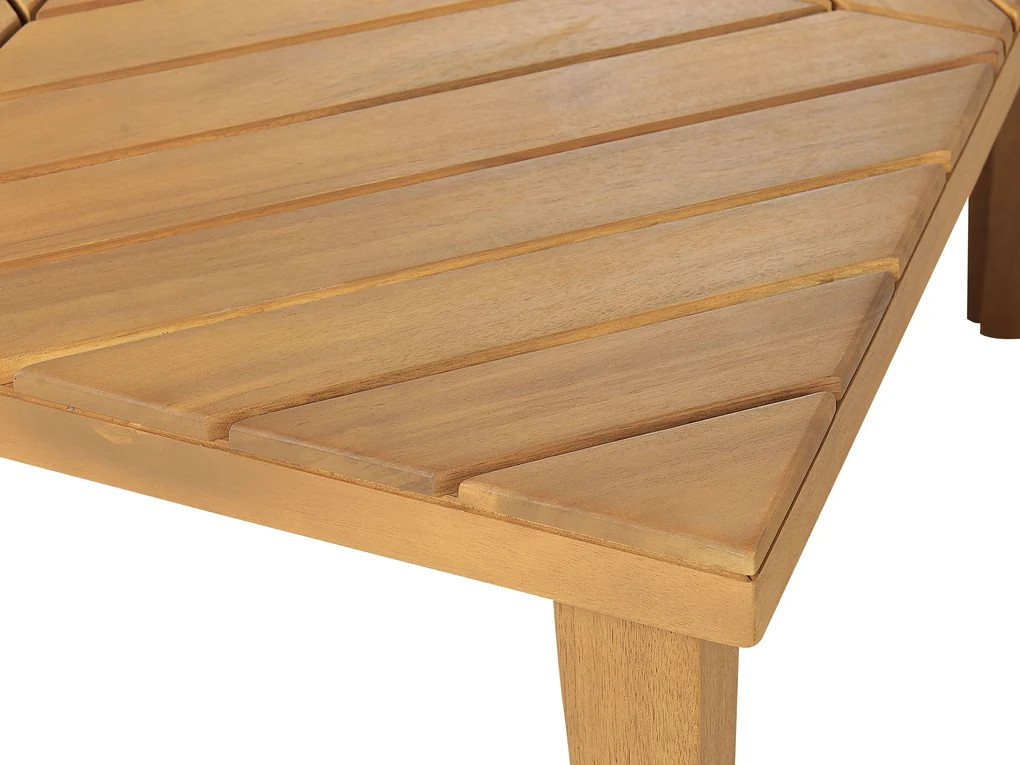 Piano in legno in teak e mogano, legno massello, FSC® 100%