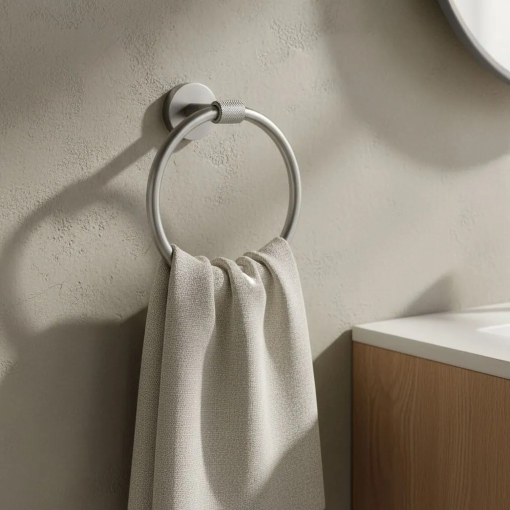 Portasciugamano da bagno Ring 5710 Galo Brush Nickel