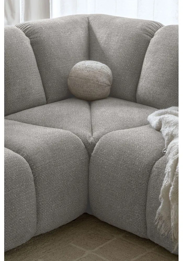 Divano angolare grigio chiaro (con penisola a sinistra/a U) Shell – Miuform