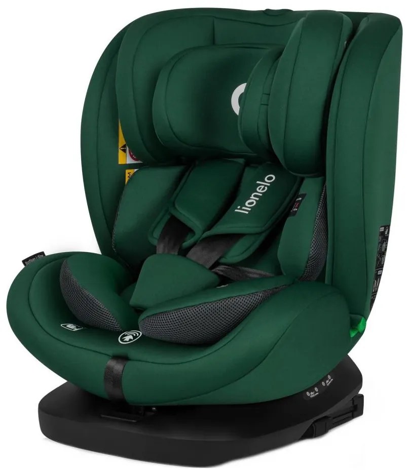 Lionelo - Seggiolino auto con base girevole BASTIAAN i-Size 40-150 cm Verde Foresta