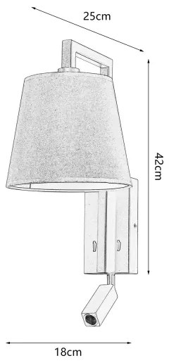 Brilagi - Applique a LED RAYA 1xE14/40W/230V + LED/3W nero