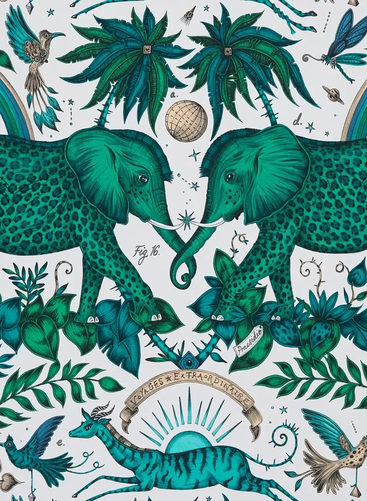 Clarke & Clarke Carta da parati Zambezi - Green
