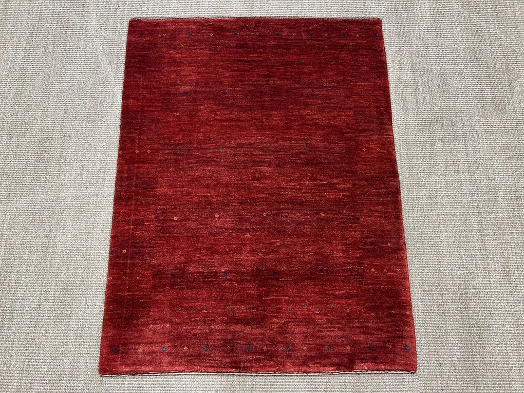 Loribaft Tappeto 110 x 90 Rosso (Iran) Annodato A Mano