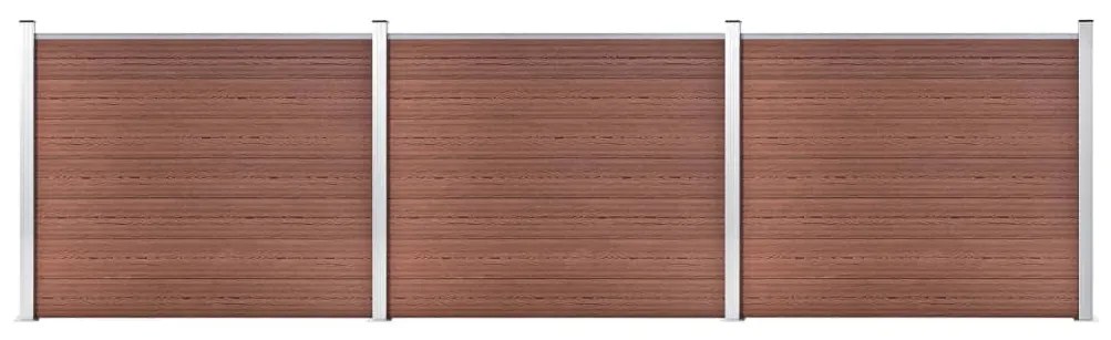 Set Pannello Di Recinzione İn Wpc 526x146 Cm Marrone /