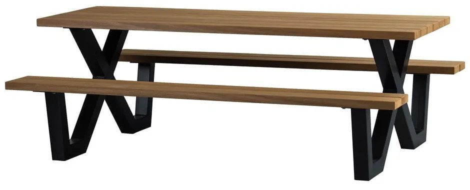 Tavolo da pranzo da giardino con panche , 206 x 145 cm Tablo - WOOOD