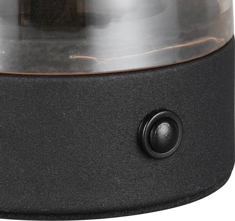 Lampada da tavolo LED color ambra con paralume in vetro (altezza totale 18 cm) Dooley – Trio