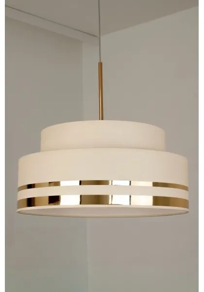Lampadario a sospensione con filo TAMI 1xE27/60W/230V beige/oro