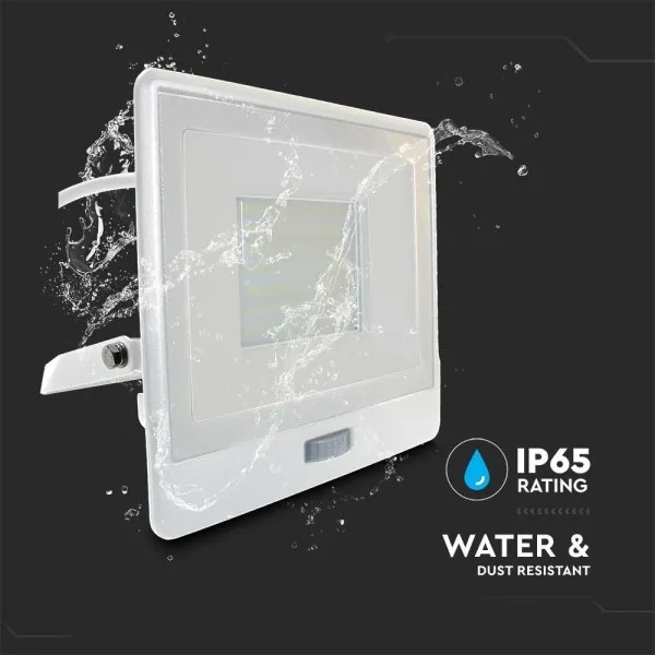 Riflettore LED con sensore LED/50W/230V 4000K IP65 bianco