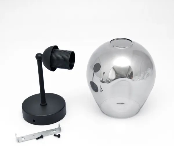 Applique LILI 1xE27/15W/230V nero/grigio