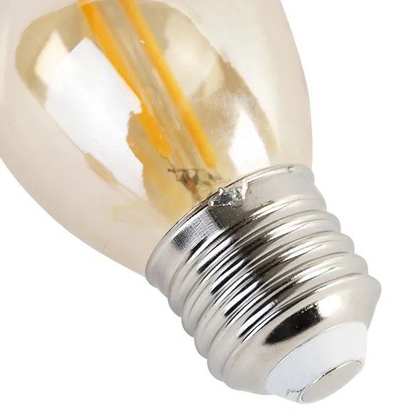 Set di 5 lampadine LED dimmerabili E27 P45 Goldline 3,5W 330lm 2100K