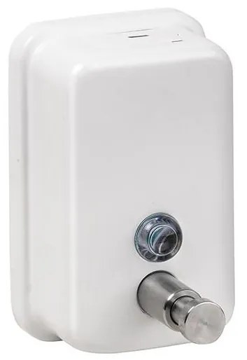 Dispenser per sapone 9,7x15 cm in acciaio inox/bianco