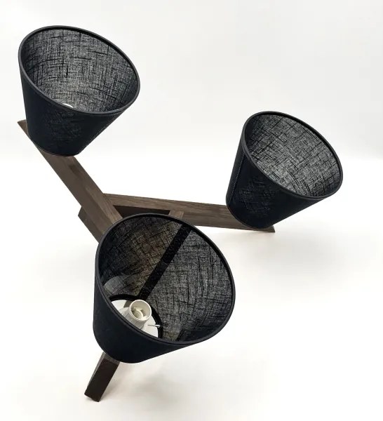 Brilagi - Lampadario LED ANTHONY 3xE14/40W/230V rovere/noce/nero