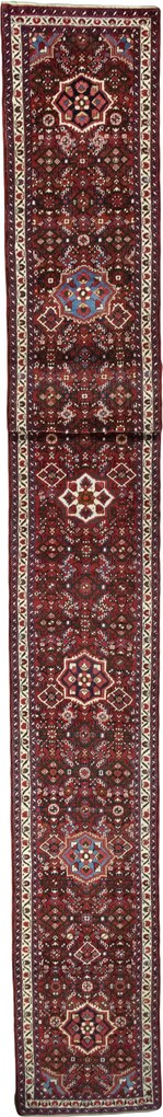 Hosseinabad Tappeto 690 x 90 Rosso (Iran) Annodato A Mano
