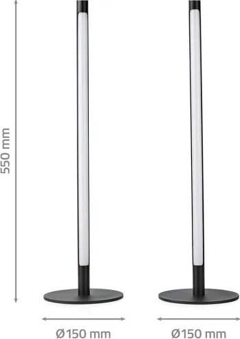 Nedis WIFILD10RGBW-SADA 2xLED RGBIC lampada da tavolo LED 36W 2700-6500K+DO