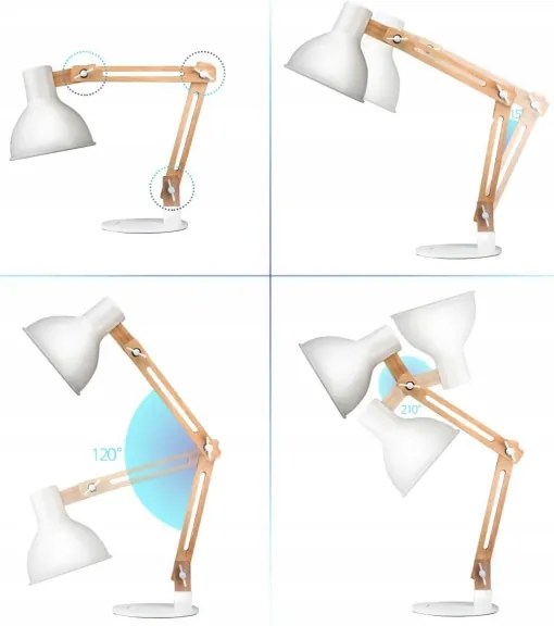 Lampada da tavolo 1xE27/40W/230V bianca