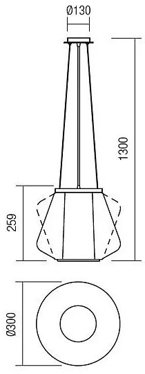 Redo 01-1139 - Lampadario su cavo FUSION 1xE27/42W/230V Ø30 cm, cromo lucido/fumé