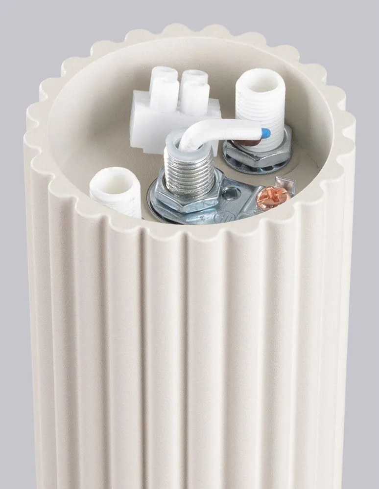 Plafoniera color crema con paralume in vetro ø 12 cm Orbital – Sollux