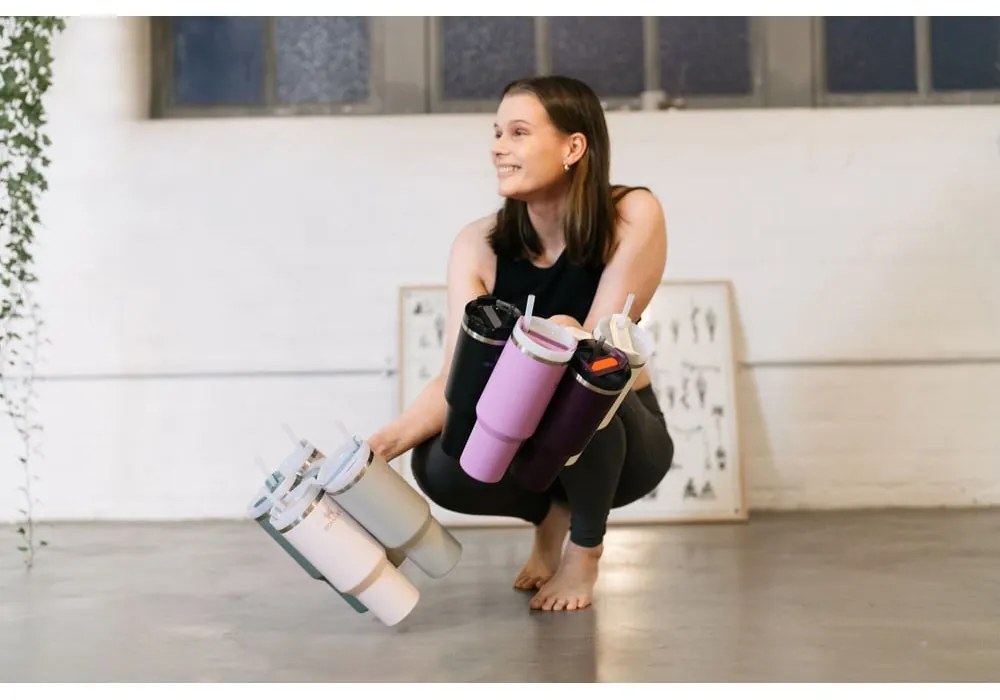 Borraccia termica viola scuro in acciaio inox 1,18 l Quencher H2.0 FlowState Tumbler Plum – Stanley