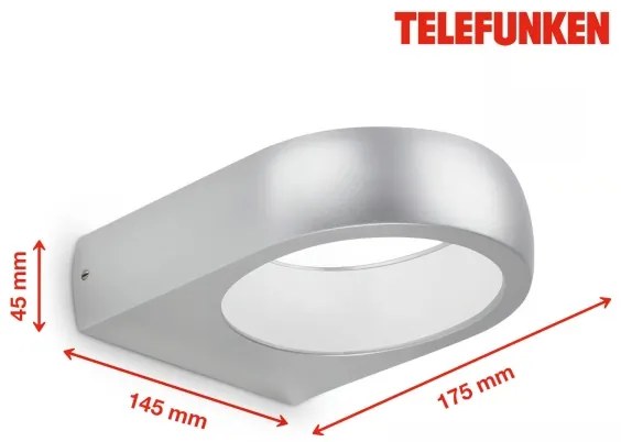 Telefunken 320204TF - Applique LED da esterno LED/6,5W/230V IP44 cromo satinato