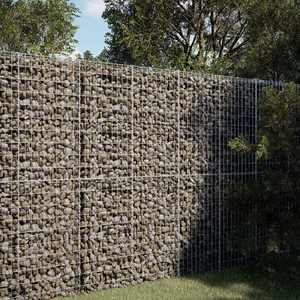 Cesto Gabbione Con Copertura 100x50x200 Cm İn Ferro Zincato /