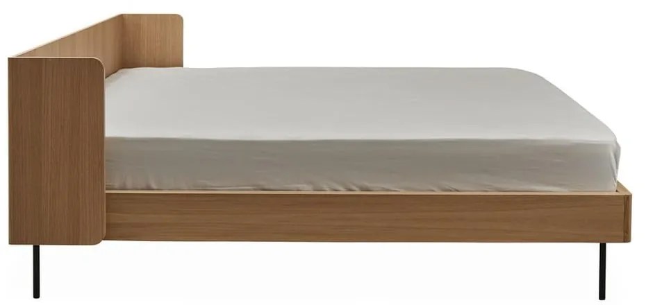 Letto matrimoniale colore naturale in rovere 180x200 cm Wrap - Bonami Selection