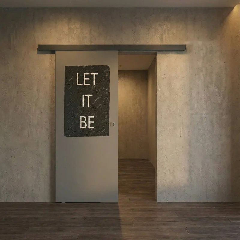 Porta scorrevole sinistra Let It Be in vetro trasparente, L 88 x H 215 cm, con binario Meli