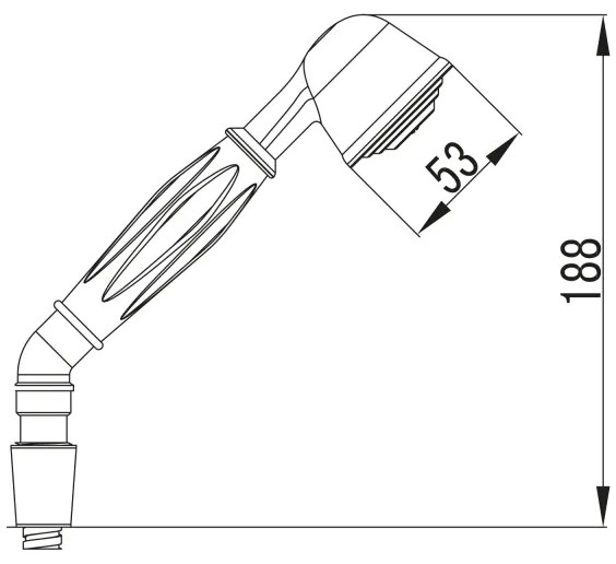 Aqualine - Doccia portatile VICTORIA ottone/cromo lucido
