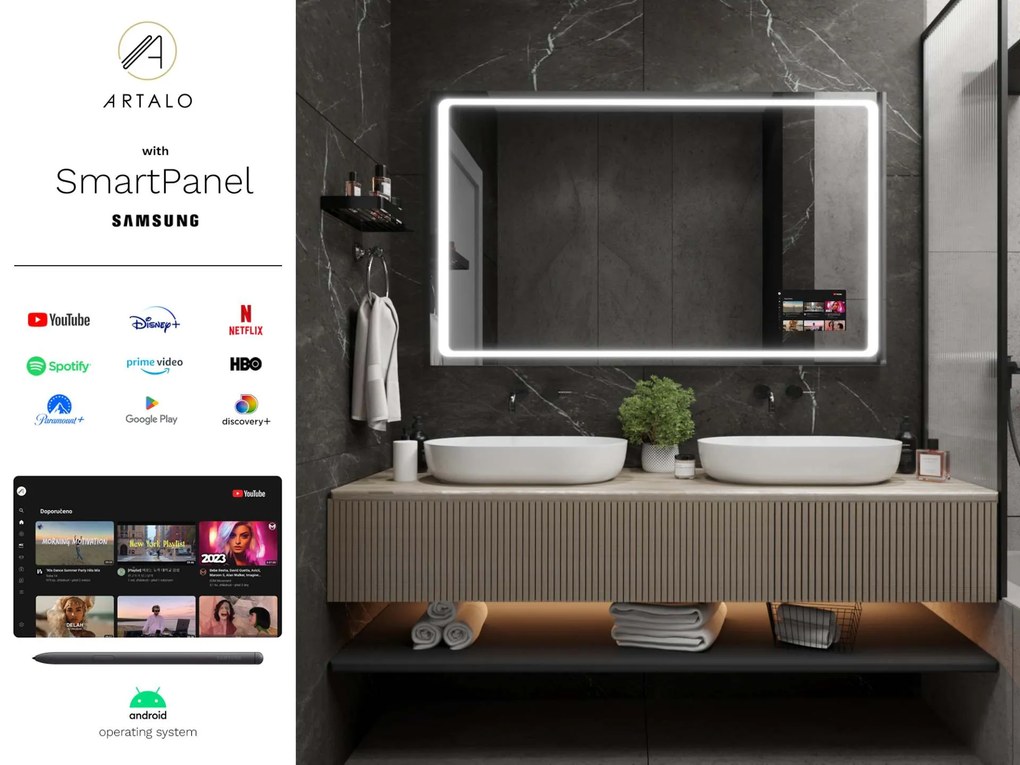 Specchio con LED illuminazione M6 premium