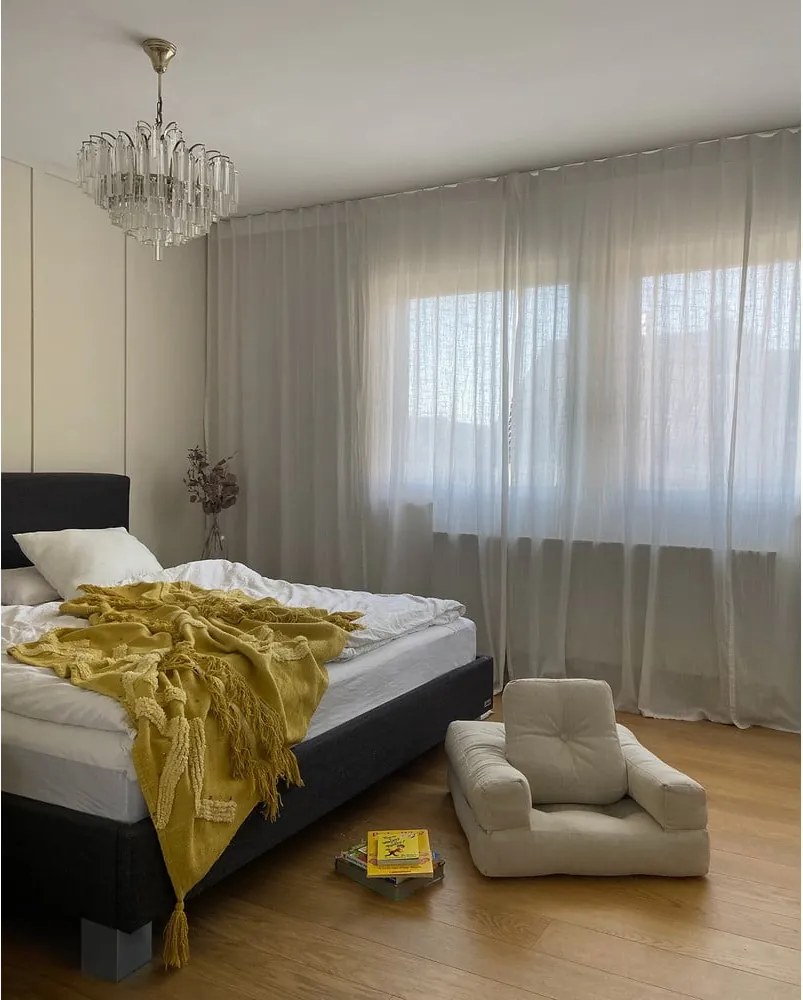 Poltrona pieghevole per bambini con sgabello Grigio scuro Mini Cube - Karup Design