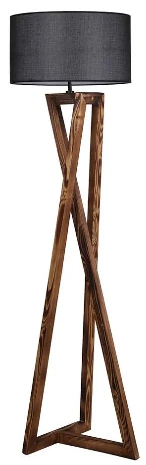 Lampada da terra MACKA 1xE27/60W/230V nero/marrone