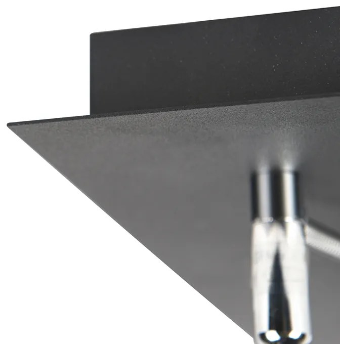 Faretto di design nero orientabile a 2 luci - Nox