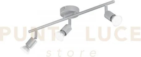 Spot led cooper silver 3 luci attacco gu10 led 5w 400lm 2700k 48x8,...