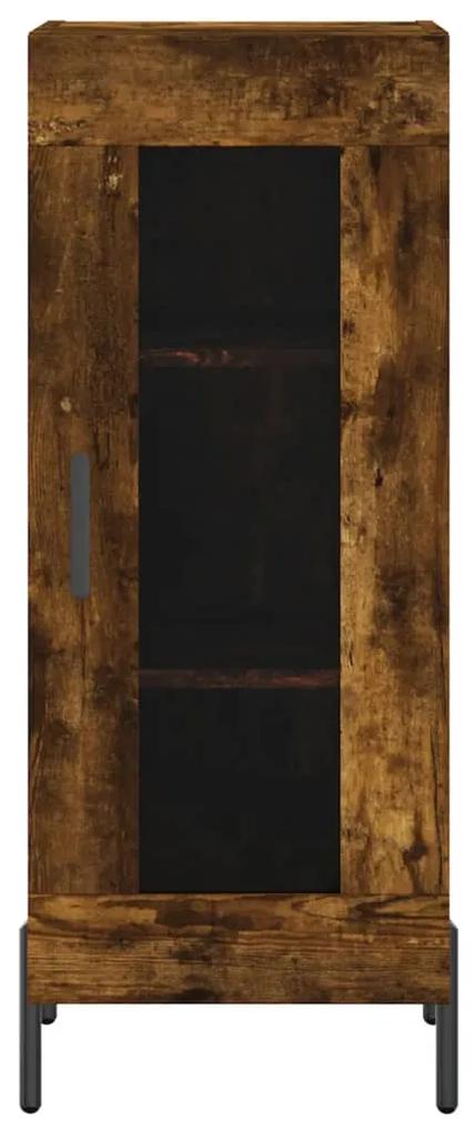 Credenza Rovere Fumo 34,5x34x180 cm in Legno Multistrato