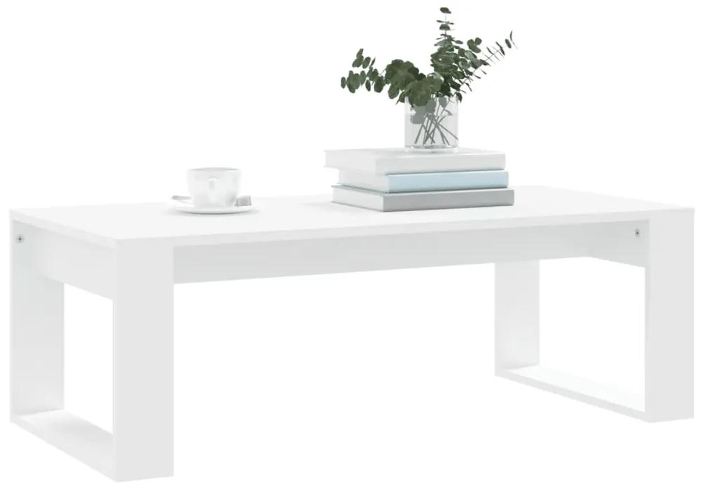 Tavolino da salotto bianco 102x50x35 cm in legno multistrato