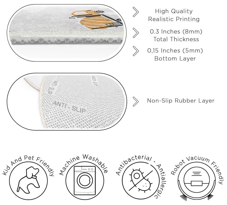 Tappeto per bambini lavabile ø150 cm Snowy Hills – Mila Home