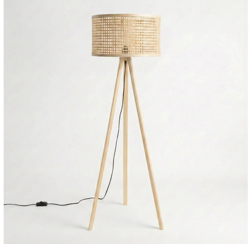 Brilagi - Lampada da terra a LED CERIA 1xE27/60W/230V Ø 40 cm beige