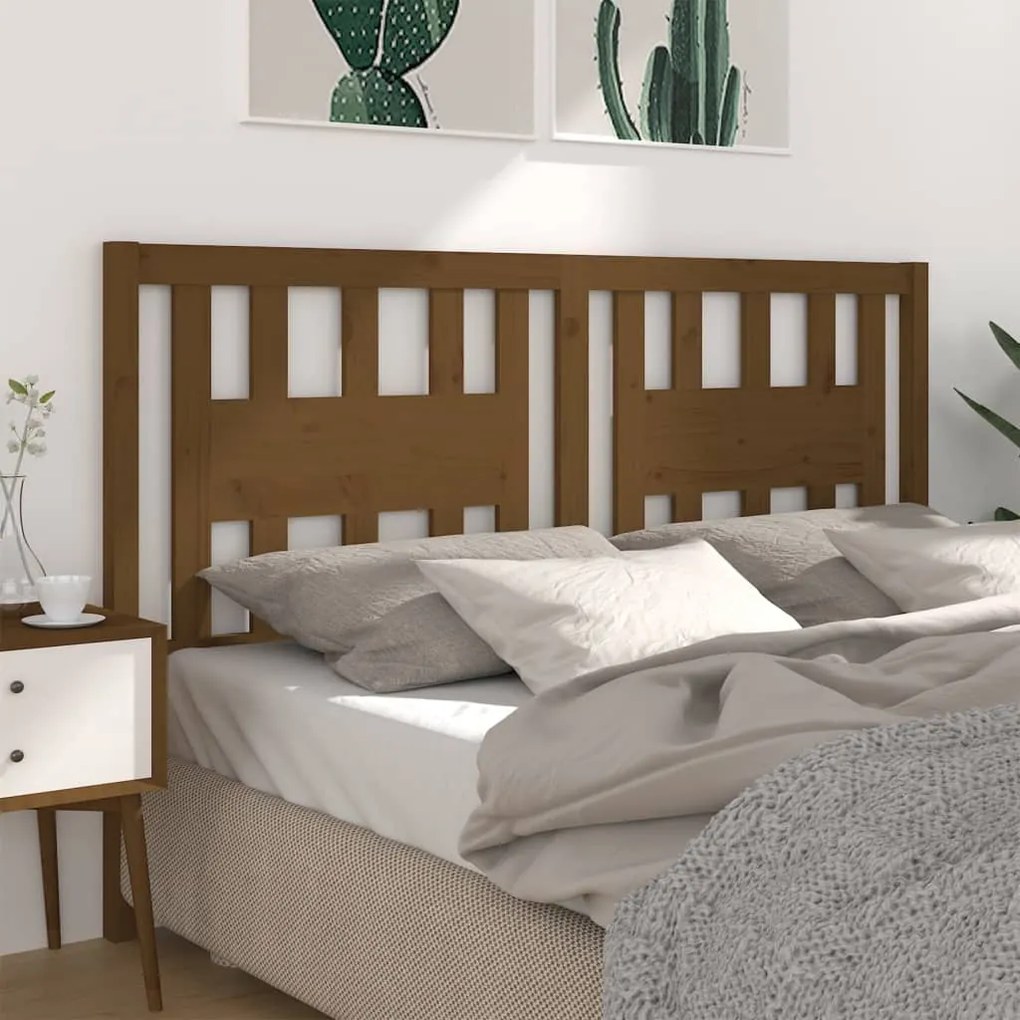 Testiera Per Letto Ambra 141x4x100 Cm İn Legno Massello Di Pino /