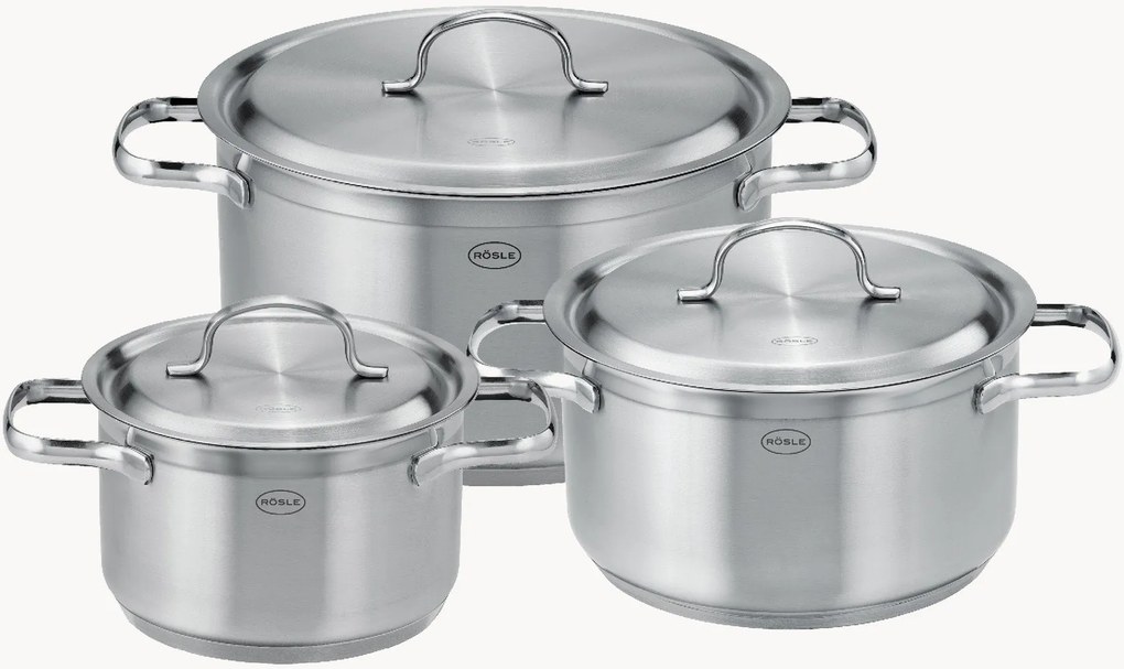 Set di 3 pentole in acciaio inossidabile Pureelements