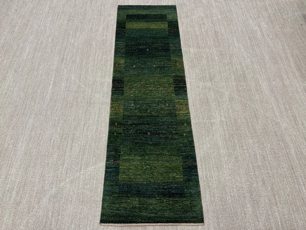 Loribaft Tappeto persiano 280 x 80 Verde (Iran) Annodato A Mano