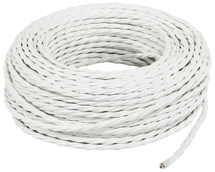 Cavo tessile 3 x 2.5 mm² L 50 m MERLOTTI bianco matassa