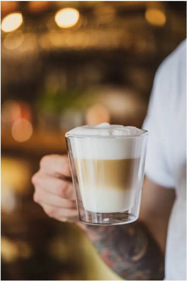 Tazze in set per cappuccino/con parete doppia in vetro 2 pz 350 ml – Vialli Design