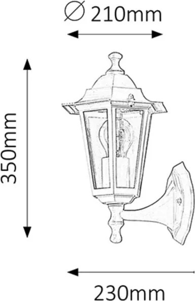 Rabalux 8203 - Applique da esterno VELENCE 1xE27/60W/230V